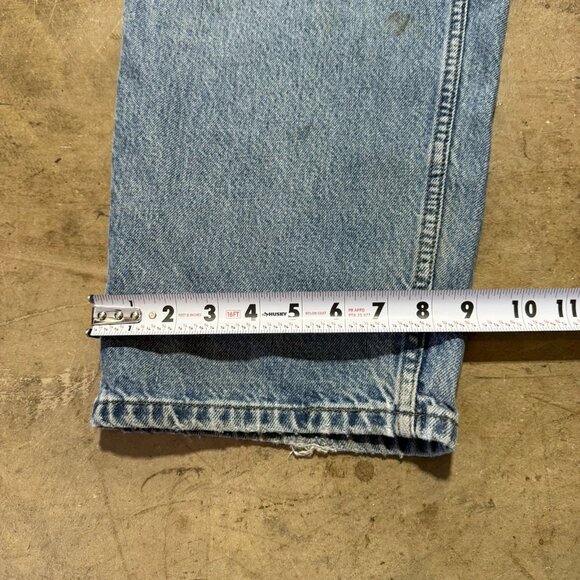 VINTAGE Levis Jeans Mens 36x34 Blue SilverTab Baggy Wide Leg Skater USA 90s Y2K - Picture 3 of 10